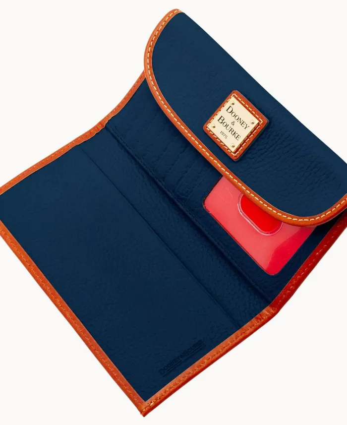 Dooney and Bourke Pebble Grain Continental Clutch Midnight Blue WomenMen Wallets Dooney and Bourke Pebble Grain Continental Clutch Midnight Blue WomenMen Wallets