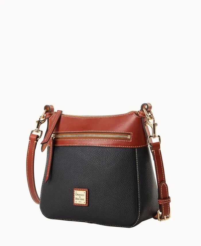 Dooney and Bourke Pebble Grain Crossbody 25 Black WomenMen Crossbodies