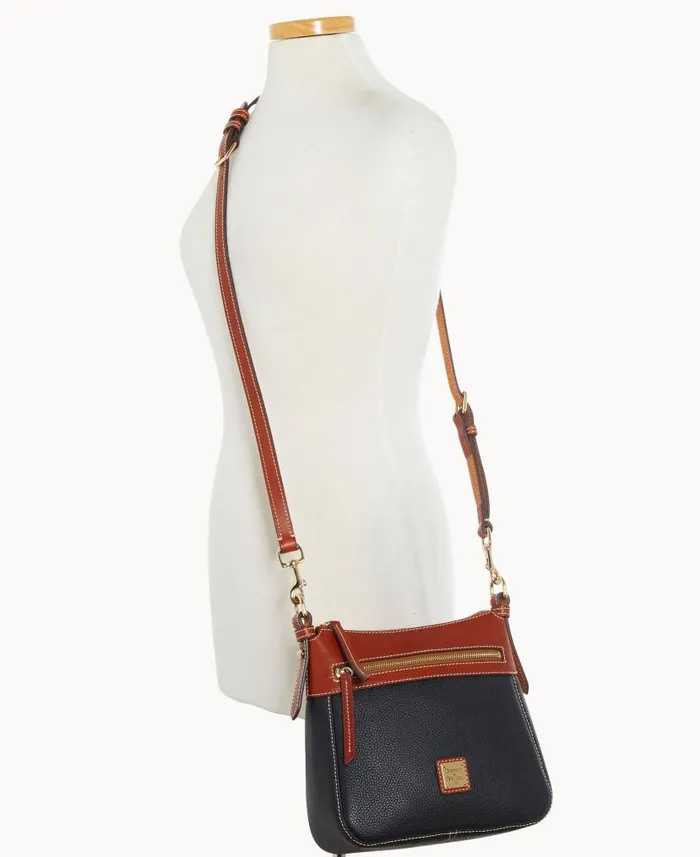 Dooney and Bourke Pebble Grain Crossbody 25 Black WomenMen Crossbodies