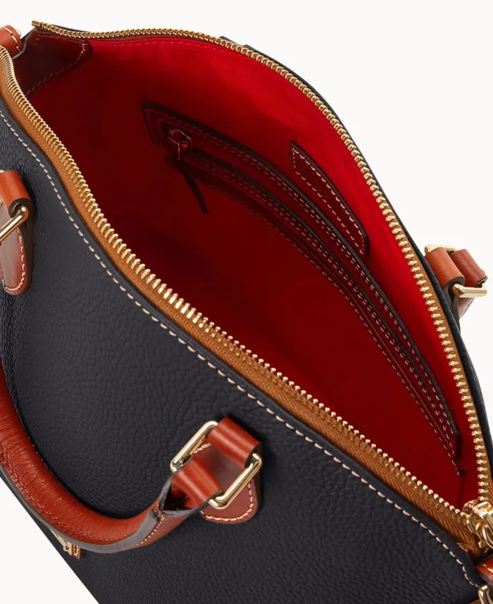 Dooney and Bourke Pebble Grain Geena Satchel Black WomenMen Satchels