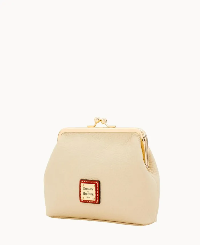 Dooney and Bourke Pebble Grain Large Framed Purse Bone WomenMen Wallets