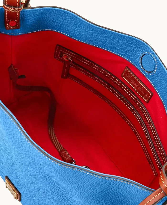 Dooney and Bourke Pebble Grain Large Sac Azure WomenMen Shoulder Bags