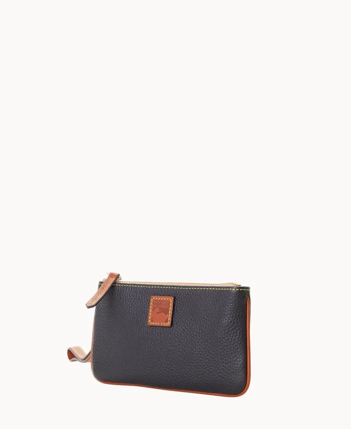 Dooney and Bourke Pebble Grain Medium Wristlet Black WomenMen Wallets