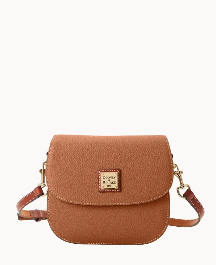 Dooney and Bourke Pebble Grain Saddle Bag Caramel WomenMen Crossbodies