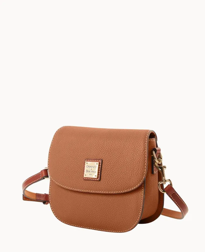 Dooney and Bourke Pebble Grain Saddle Bag Caramel WomenMen Crossbodies