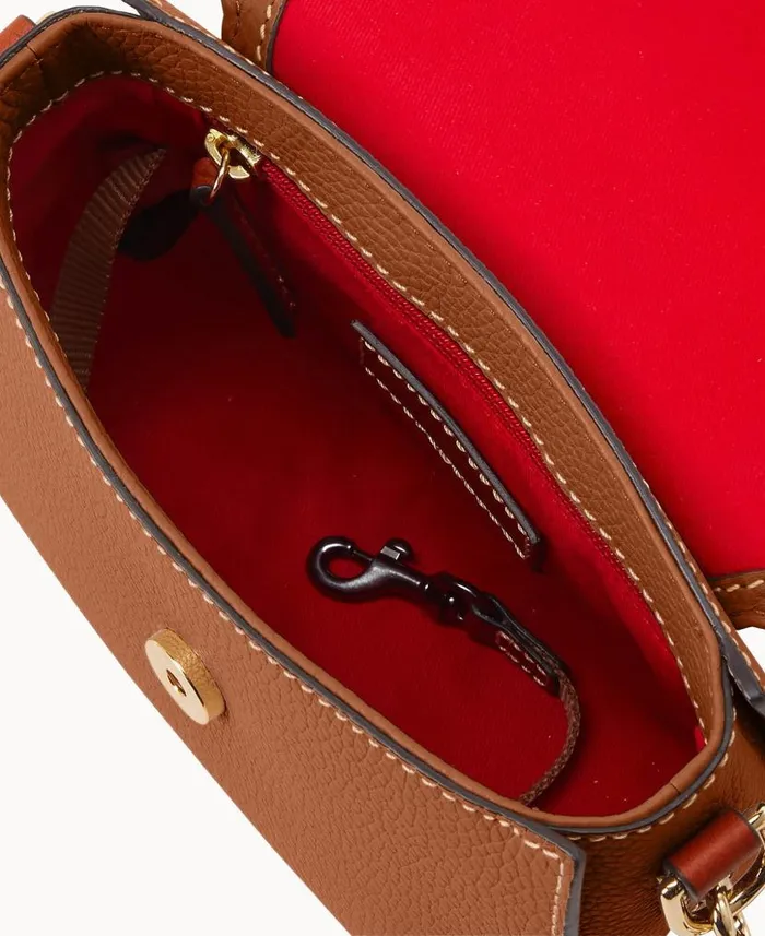 Dooney and Bourke Pebble Grain Saddle Bag Caramel WomenMen Crossbodies