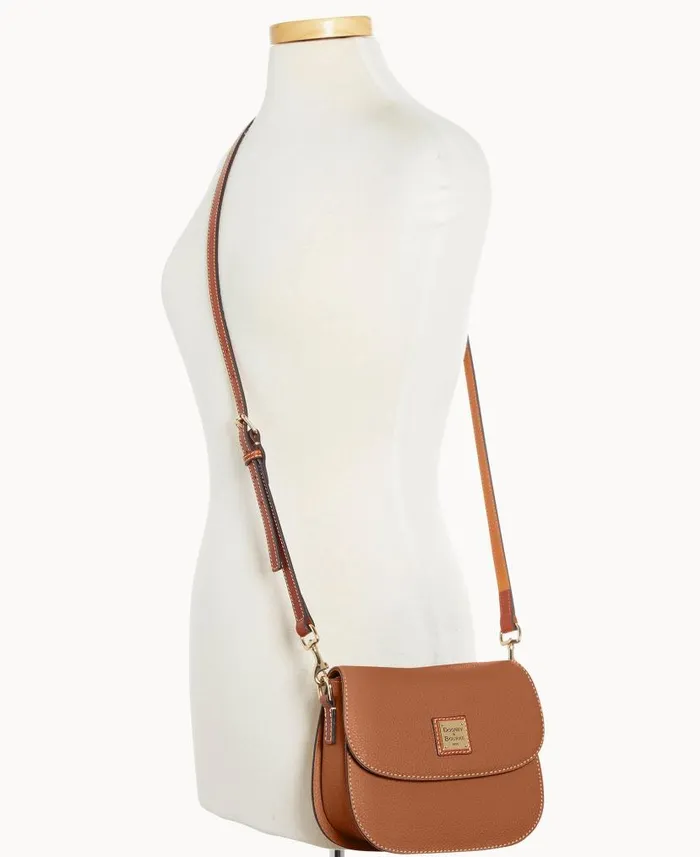 Dooney and Bourke Pebble Grain Saddle Bag Caramel WomenMen Crossbodies