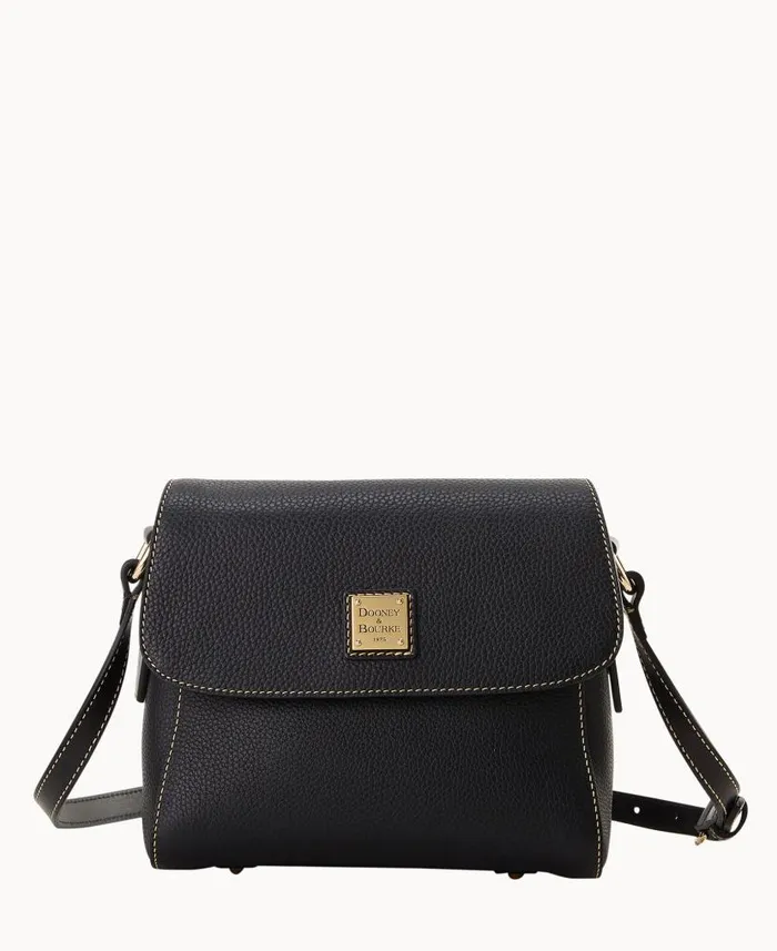 Dooney and Bourke Pebble Grain Small Eliza Crossbody Black Black WomenMen Crossbodies