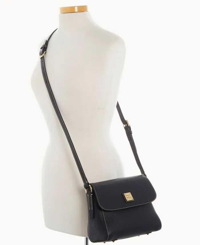 Dooney and Bourke Pebble Grain Small Eliza Crossbody Black Black WomenMen Crossbodies Dooney and Bourke Pebble Grain Small Eliza Crossbody Black Black WomenMen Crossbodies