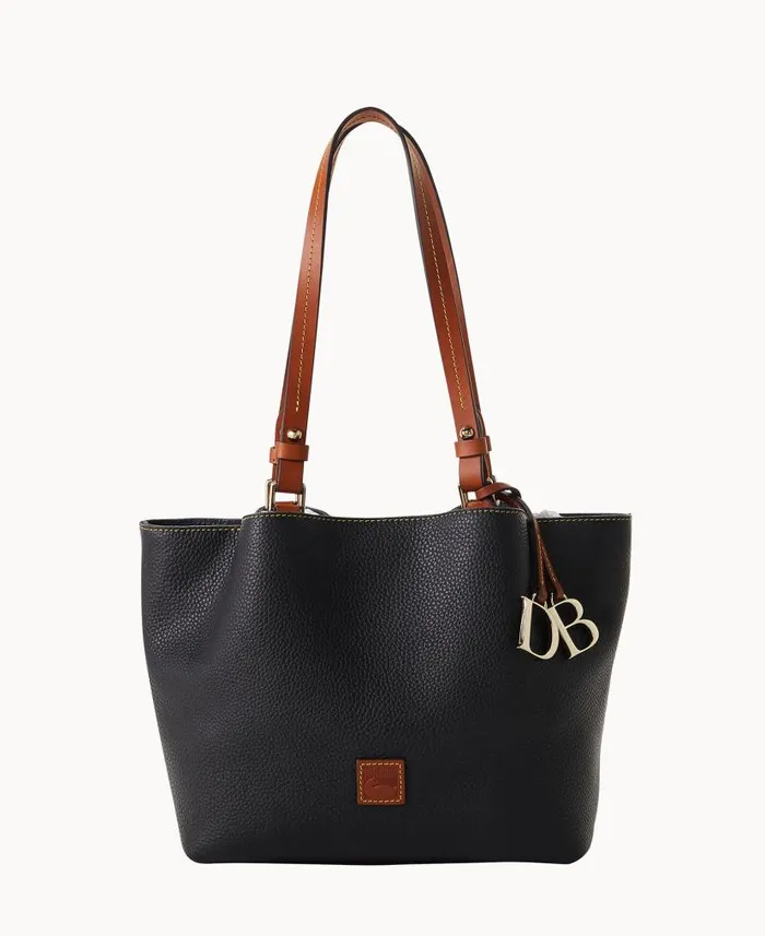 Dooney and Bourke Pebble Grain Small Flynn Black WomenMen Shoulder Bags