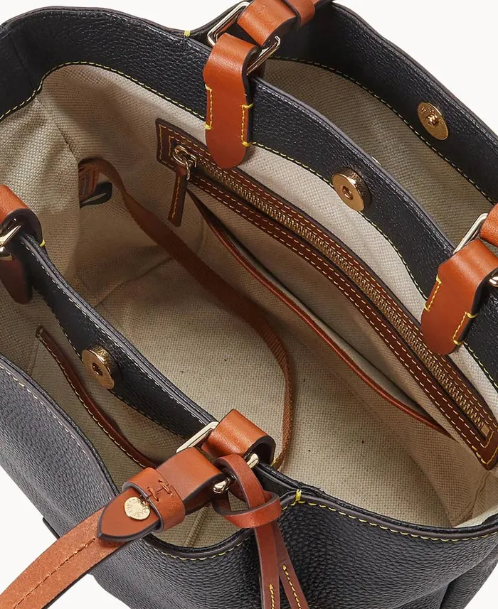 Dooney and Bourke Pebble Grain Small Flynn Black WomenMen Shoulder Bags