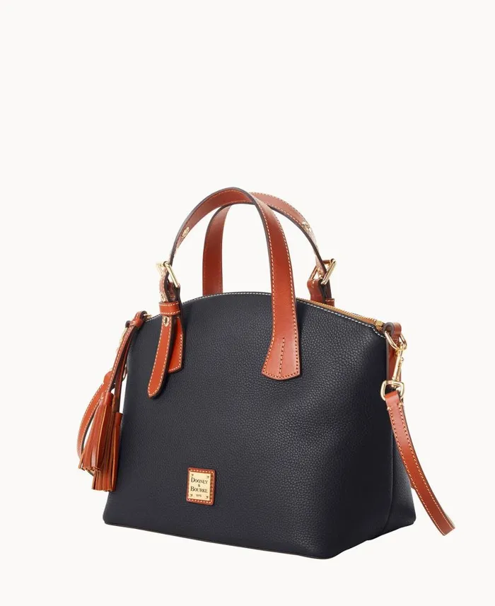 Dooney and Bourke Pebble Grain Trina Satchel Black WomenMen Satchels