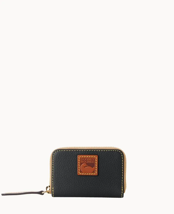 Dooney and Bourke Pebble Grain Zip Around Credit Card Case Black WomenMen Wallets Dooney and Bourke Pebble Grain Zip Around Credit Card Case Black WomenMen Wallets