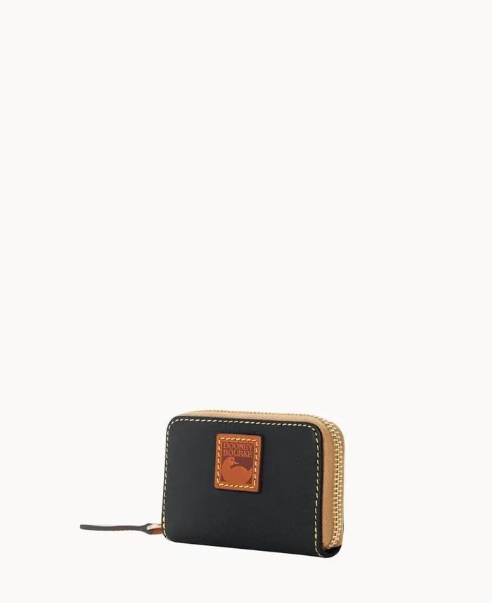 Dooney and Bourke Pebble Grain Zip Around Credit Card Case Black WomenMen Wallets Dooney and Bourke Pebble Grain Zip Around Credit Card Case Black WomenMen Wallets