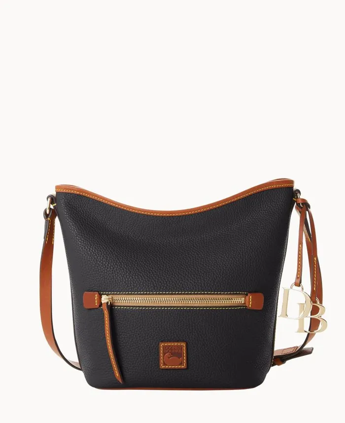 Dooney and Bourke Pebble Grain Zip Sac Black WomenMen Shoulder Bags