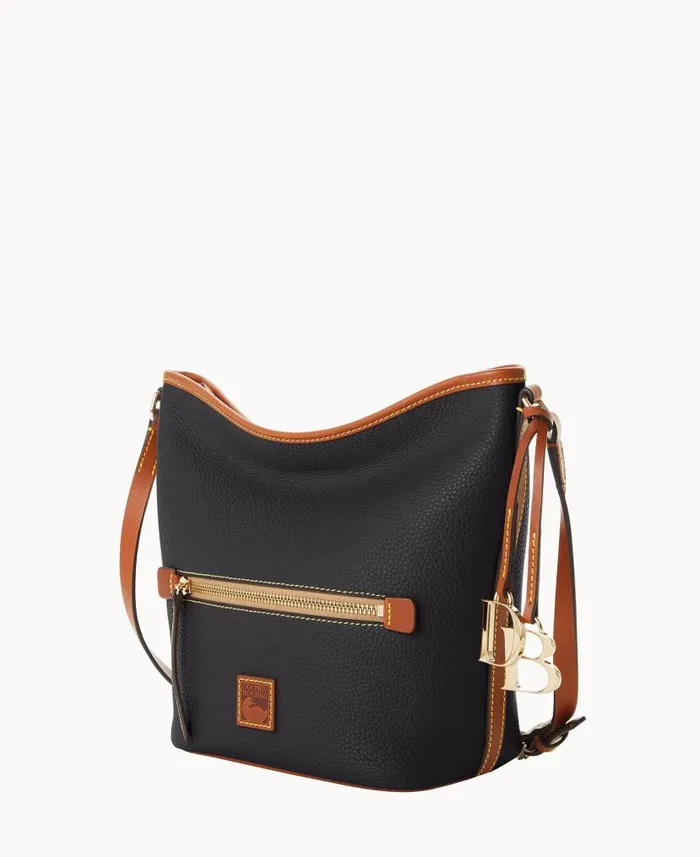 Dooney and Bourke Pebble Grain Zip Sac Black WomenMen Shoulder Bags