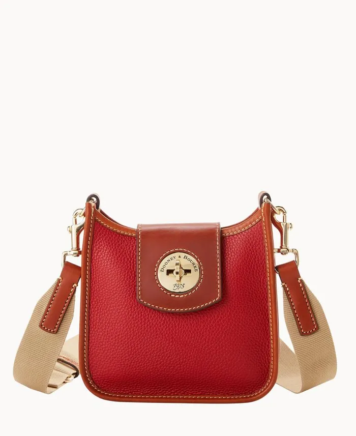 Dooney and Bourke Pebble Turnlock Messenger 20 Red WomenMen Shoulder Bags