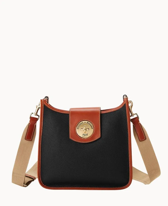 Dooney and Bourke Pebble Turnlock Messenger 28 Black WomenMen Shoulder Bags