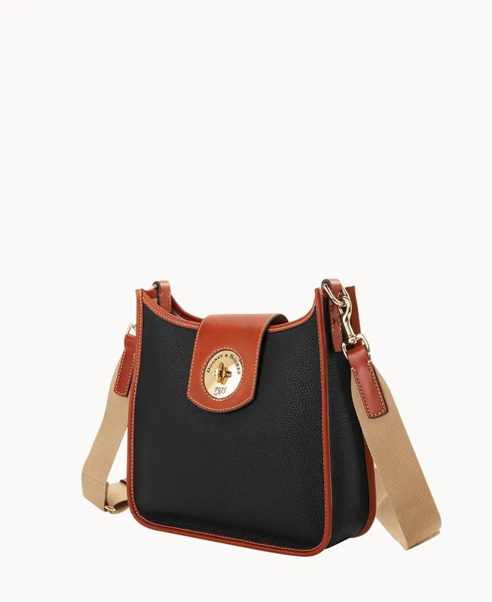 Dooney and Bourke Pebble Turnlock Messenger 28 Black WomenMen Shoulder Bags