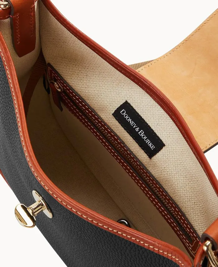 Dooney and Bourke Pebble Turnlock Messenger 28 Black WomenMen Shoulder Bags