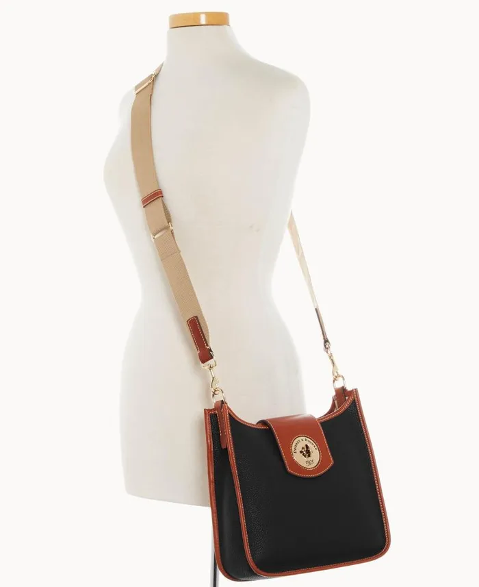 Dooney and Bourke Pebble Turnlock Messenger 28 Black WomenMen Shoulder Bags