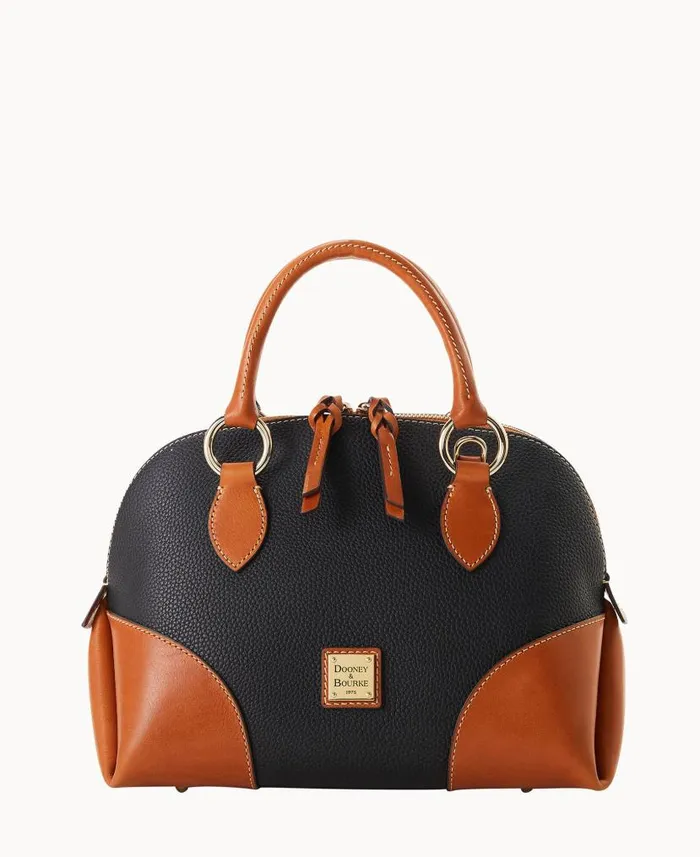 Dooney and Bourke Pebble With Florentine Trim Domed Satchel Black WomenMen Satchels Dooney and Bourke Pebble With Florentine Trim Domed Satchel Black WomenMen Satchels