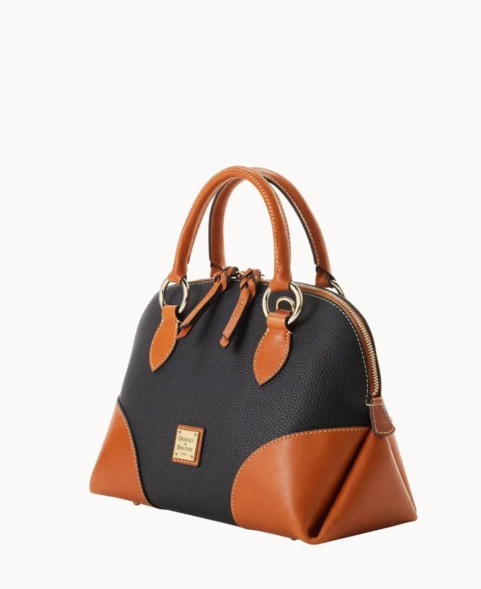 Dooney and Bourke Pebble With Florentine Trim Domed Satchel Black WomenMen Satchels Dooney and Bourke Pebble With Florentine Trim Domed Satchel Black WomenMen Satchels