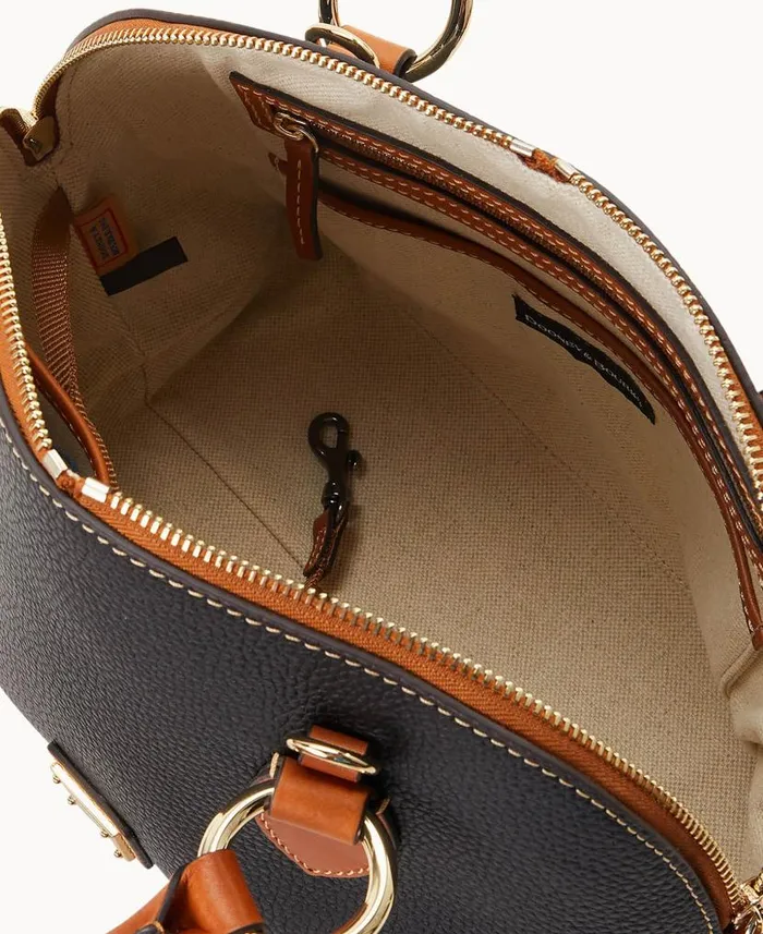 Dooney and Bourke Pebble With Florentine Trim Domed Satchel Black WomenMen Satchels Dooney and Bourke Pebble With Florentine Trim Domed Satchel Black WomenMen Satchels