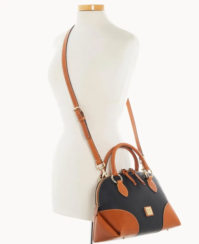Dooney and Bourke Pebble With Florentine Trim Domed Satchel Black WomenMen Satchels Dooney and Bourke Pebble With Florentine Trim Domed Satchel Black WomenMen Satchels