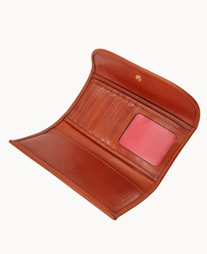 Dooney and Bourke Plumeria Continental Clutch Pink Green WomenMen Wallets