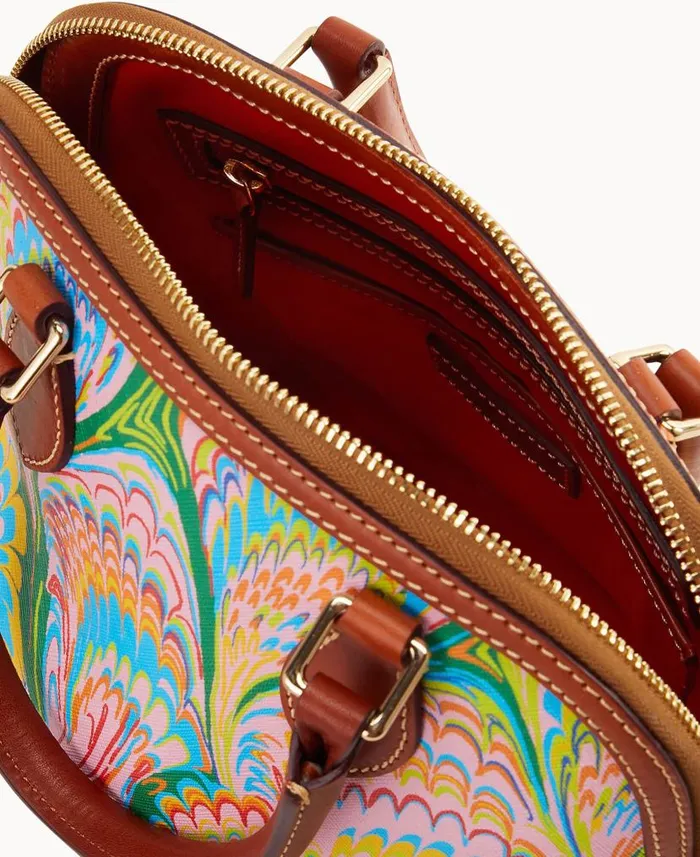 Dooney and Bourke Plumes Satchel Pink WomenMen Crossbodies