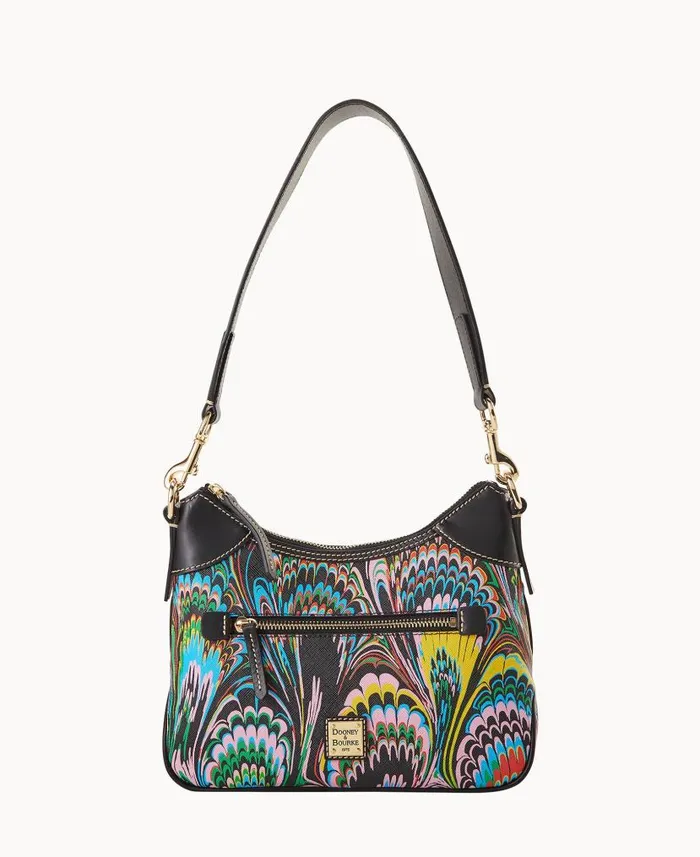 Dooney and Bourke Plumes Small Hobo Black WomenMen Shoulder Bags