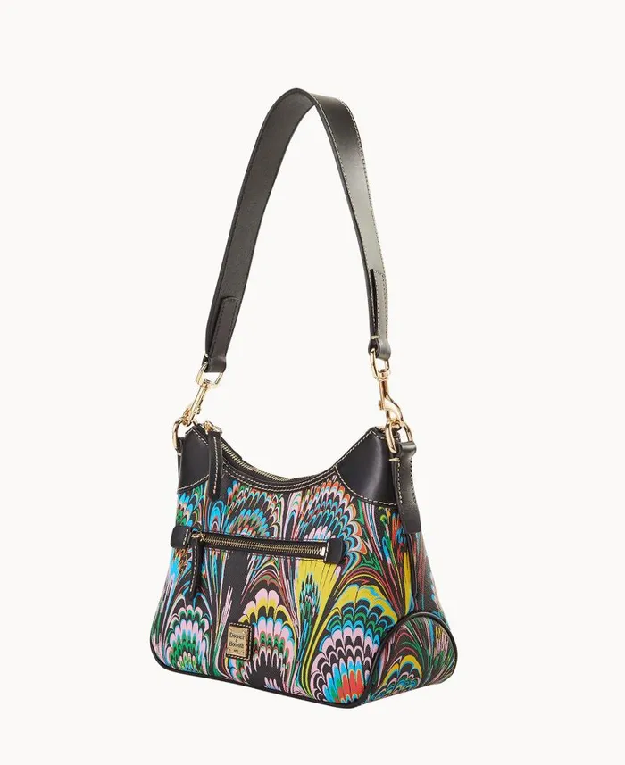 Dooney and Bourke Plumes Small Hobo Black WomenMen Shoulder Bags