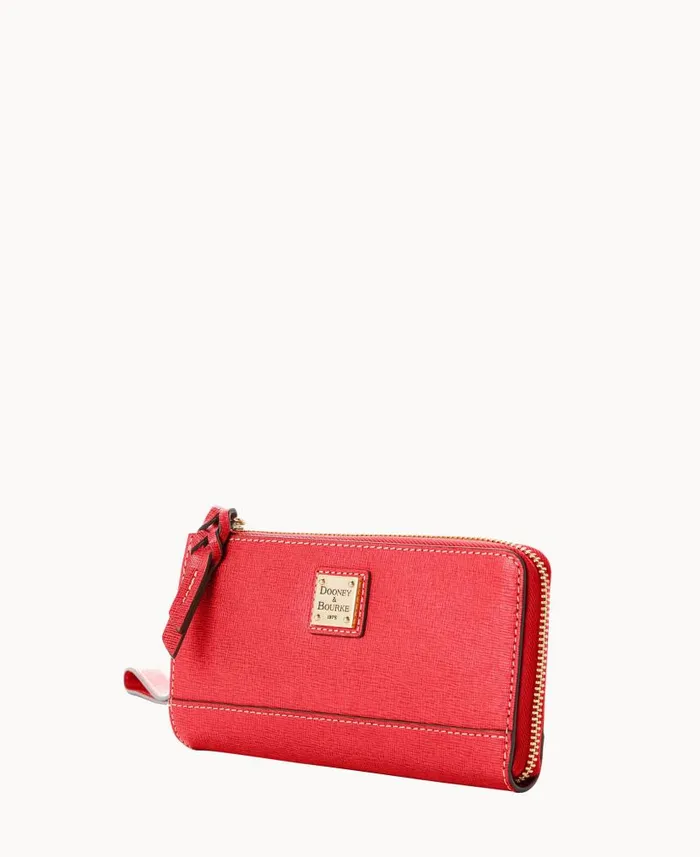Dooney and Bourke Saffiano Folded Zip Wristlet Tomato WomenMen Wallets