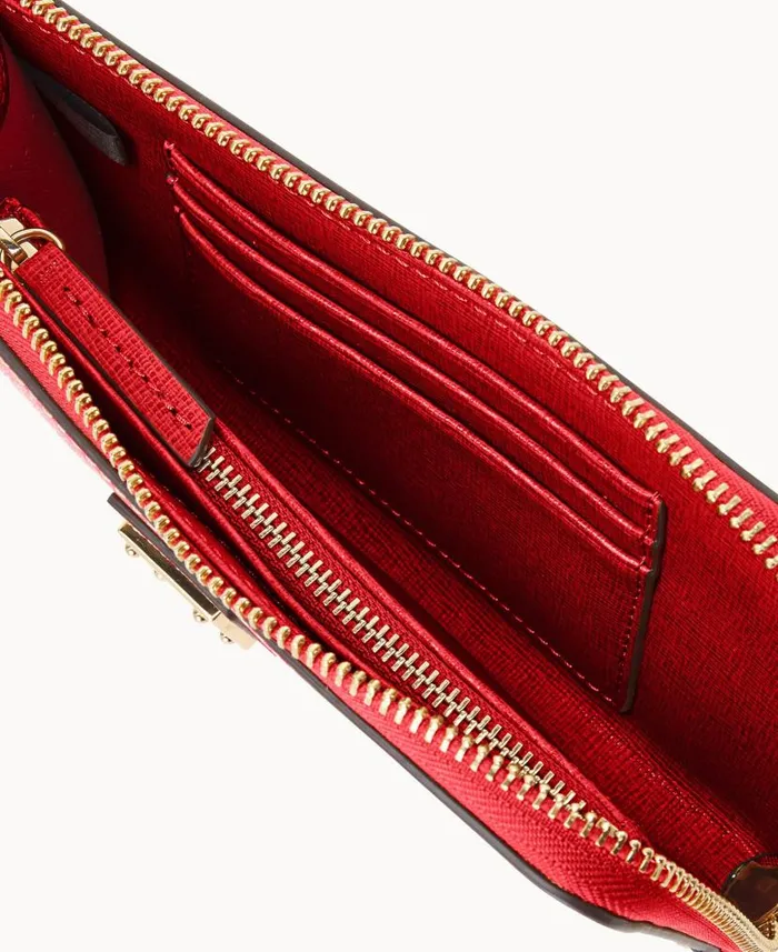 Dooney and Bourke Saffiano Folded Zip Wristlet Tomato WomenMen Wallets