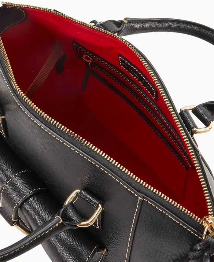 Dooney and Bourke Saffiano Naomi Satchel Black WomenMen Satchels