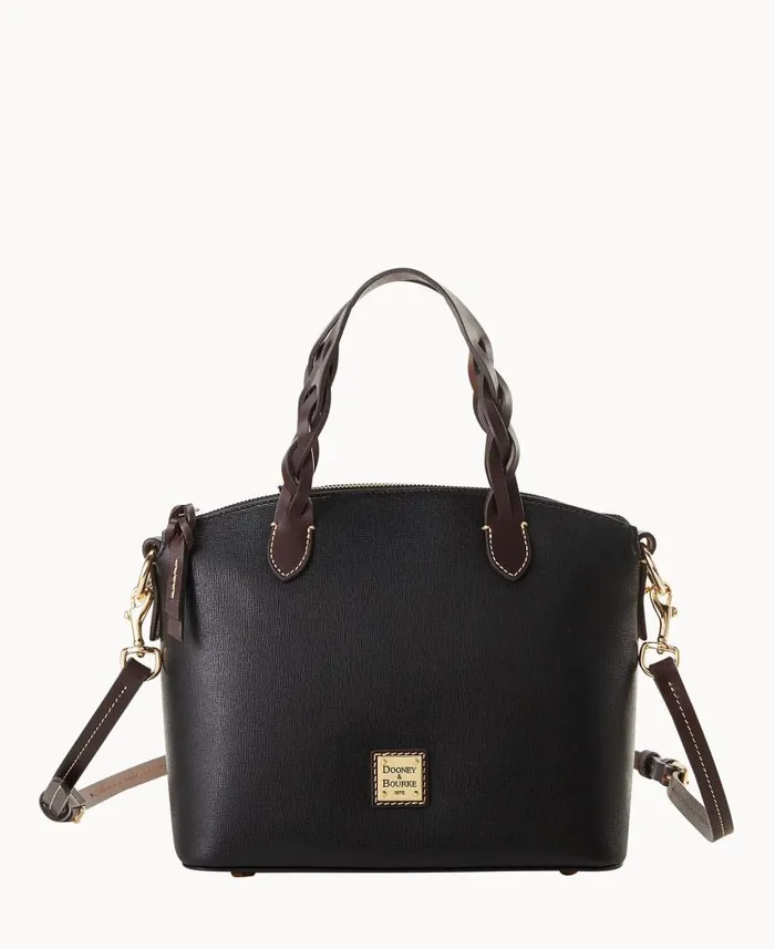Dooney and Bourke Saffiano Small Heidi Satchel Black WomenMen Satchels
