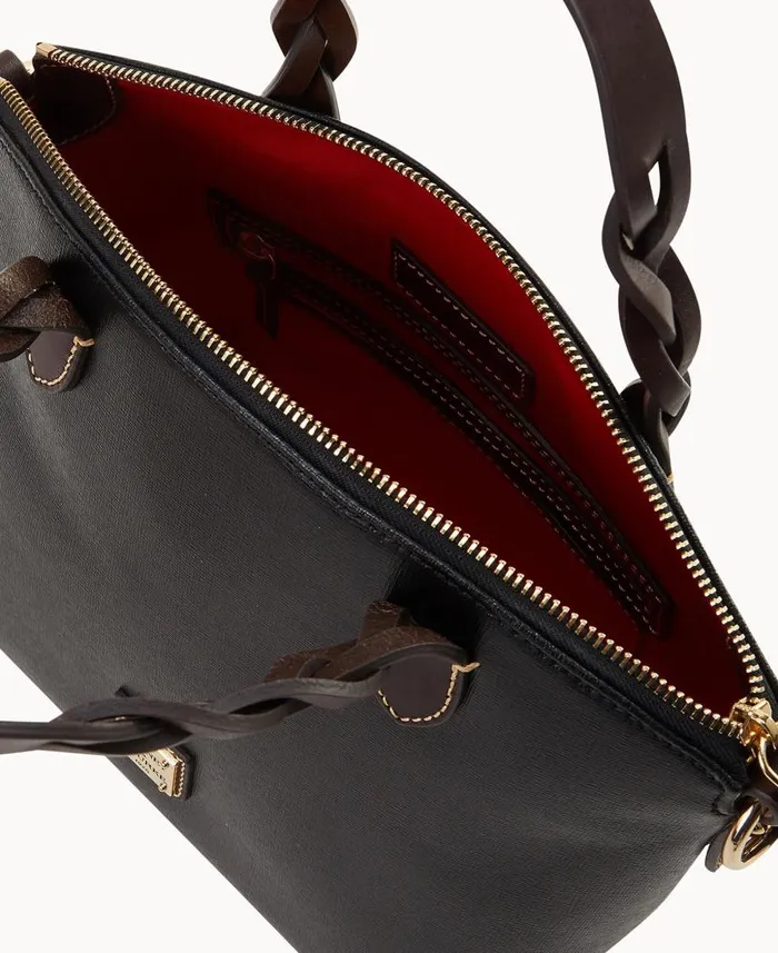 Dooney and Bourke Saffiano Small Heidi Satchel Black WomenMen Satchels