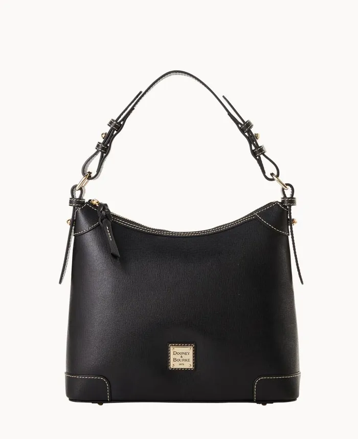 Dooney and Bourke Saffiano Small Hobo Black WomenMen Shoulder Bags