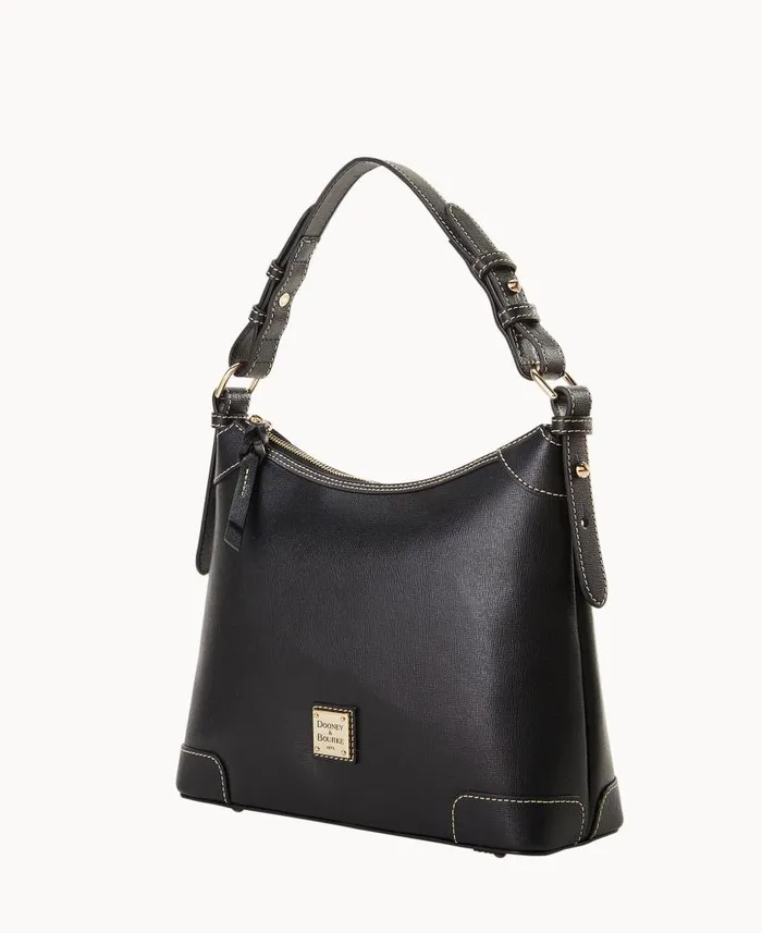 Dooney and Bourke Saffiano Small Hobo Black WomenMen Shoulder Bags