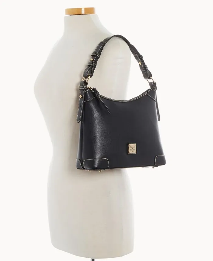 Dooney and Bourke Saffiano Small Hobo Black WomenMen Shoulder Bags