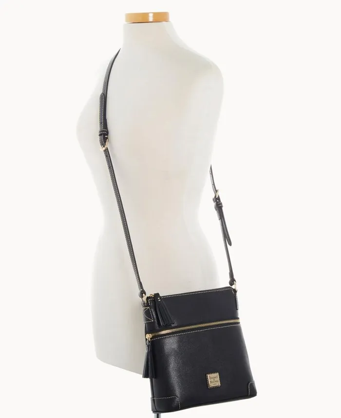 Dooney and Bourke Saffiano Small Tassel Crossbody Black WomenMen Crossbodies Dooney and Bourke Saffiano Small Tassel Crossbody Black WomenMen Crossbodies