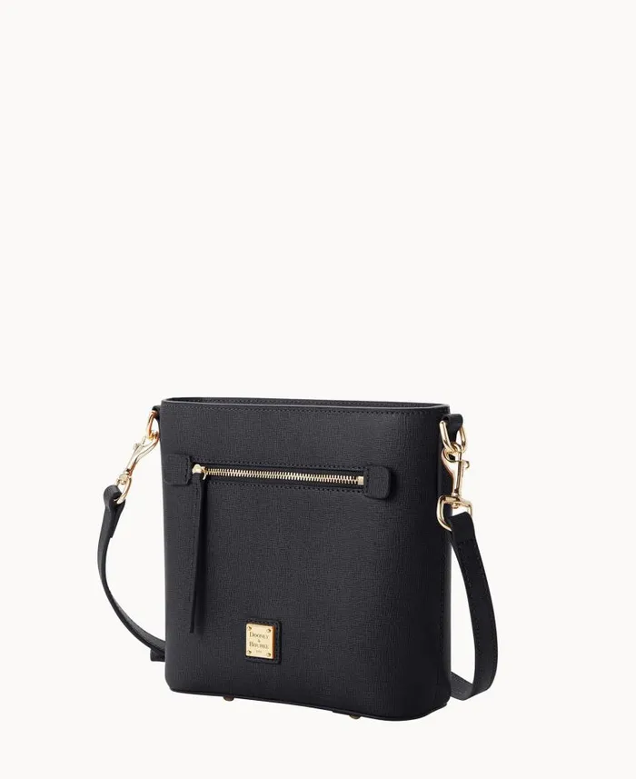 Dooney and Bourke Saffiano Small Zip Crossbody Black WomenMen Crossbodies