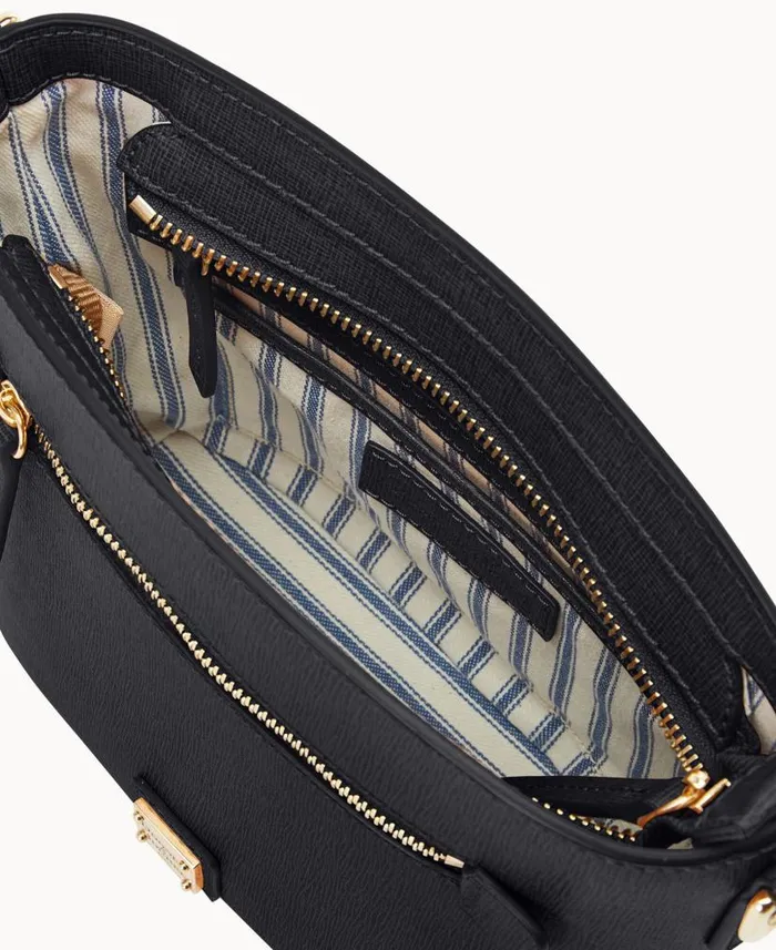Dooney and Bourke Saffiano Small Zip Crossbody Black WomenMen Crossbodies