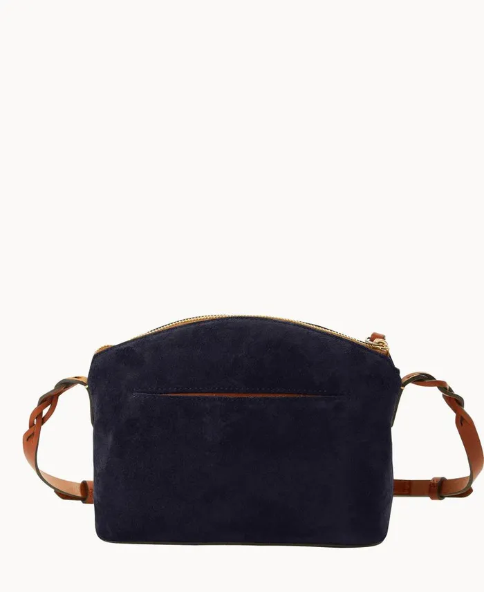 Dooney and Bourke Suede Penny Crossbody Navy WomenMen Crossbodies