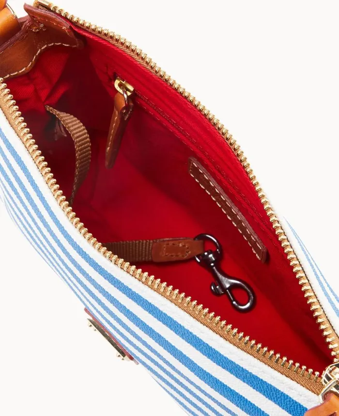 Dooney and Bourke Sullivan Coated Cotton Crossbody Pouchette Blue WomenMen Crossbodies Dooney and Bourke Sullivan Coated Cotton Crossbody Pouchette Blue WomenMen Crossbodies