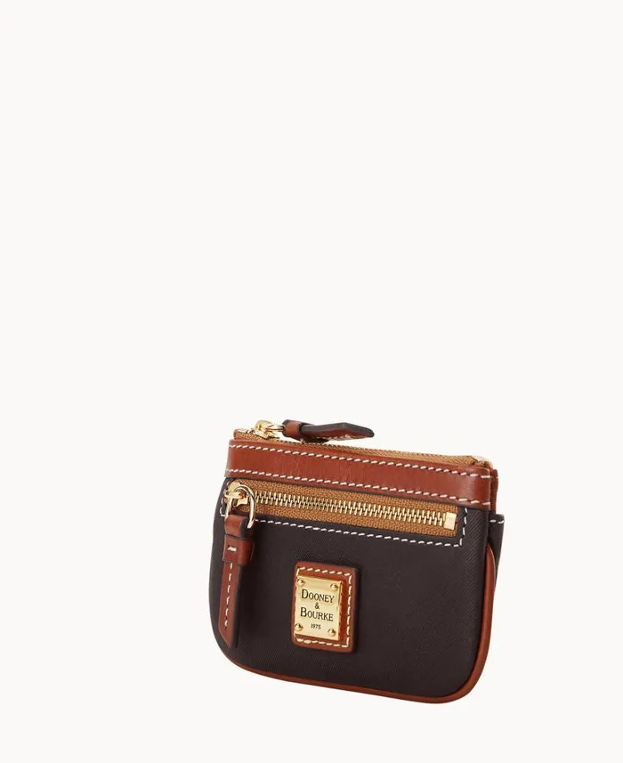 Dooney and Bourke Torino Small Coin Case Brown WomenMen Wallets
