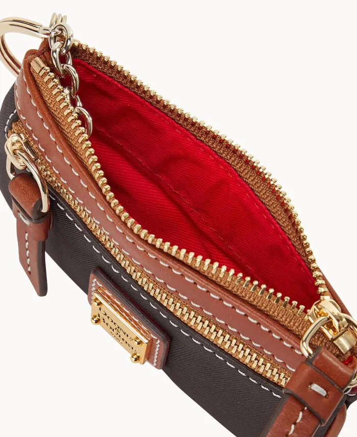 Dooney and Bourke Torino Small Coin Case Brown WomenMen Wallets