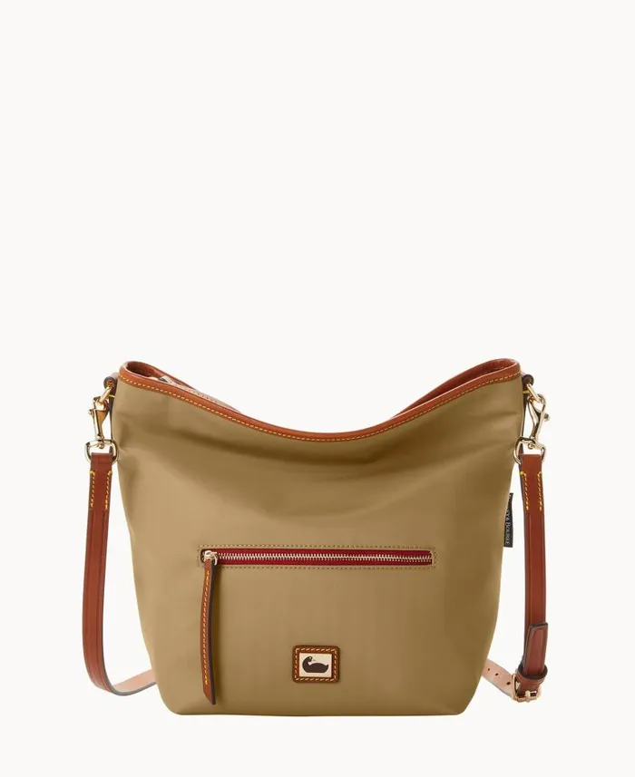 Dooney and Bourke Wayfarer Small Hobo Crossbody Taupe WomenMen Crossbodies