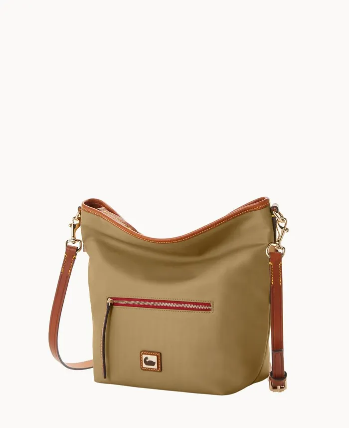 Dooney and Bourke Wayfarer Small Hobo Crossbody Taupe WomenMen Crossbodies
